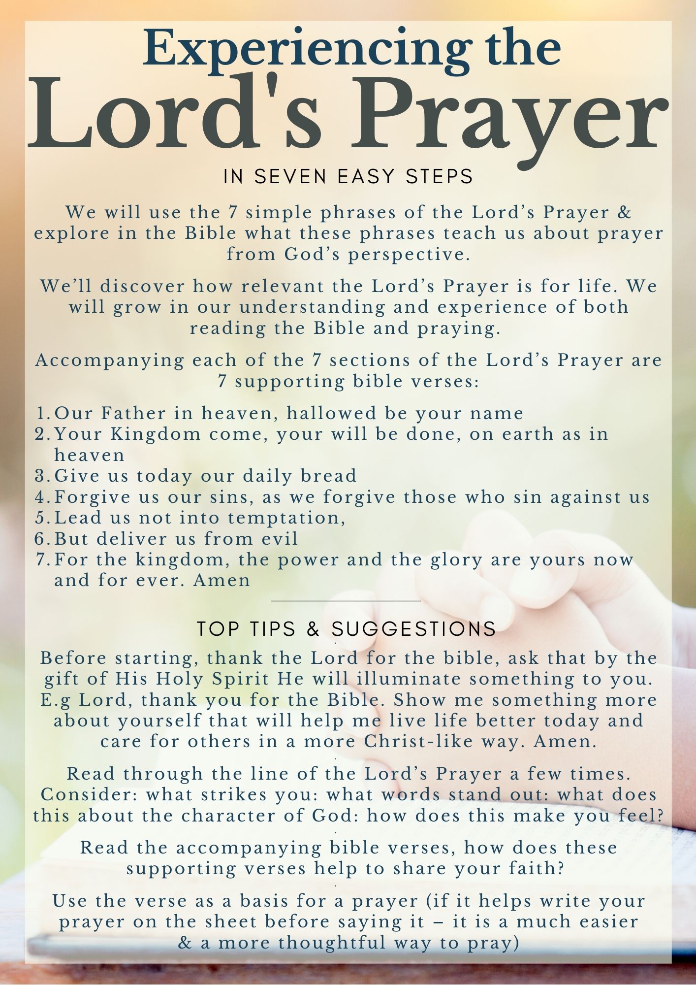 Praying through the Lord's Pra